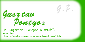 gusztav pontyos business card
